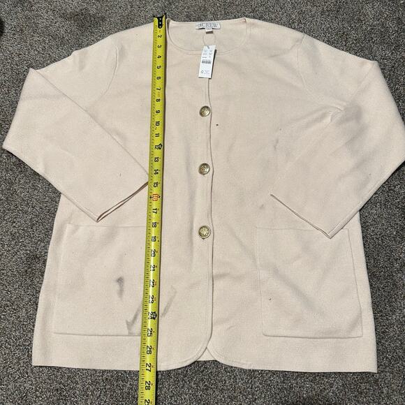 J.CREW Women's Giselle Sweater-Blazer Size S In Bleached Sand - Picture 13 of 14
